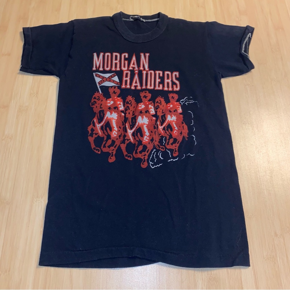 Vintage Morgan Raiders Boys Size Medium? Single Stitch Graphic Shirt Cowboys